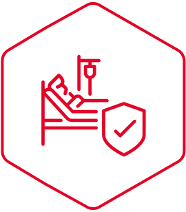 Medical care and protection symbol